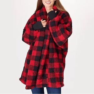 BumbleBella by Jill Martin Petite Sherpa Shawl Collar Button Lounger